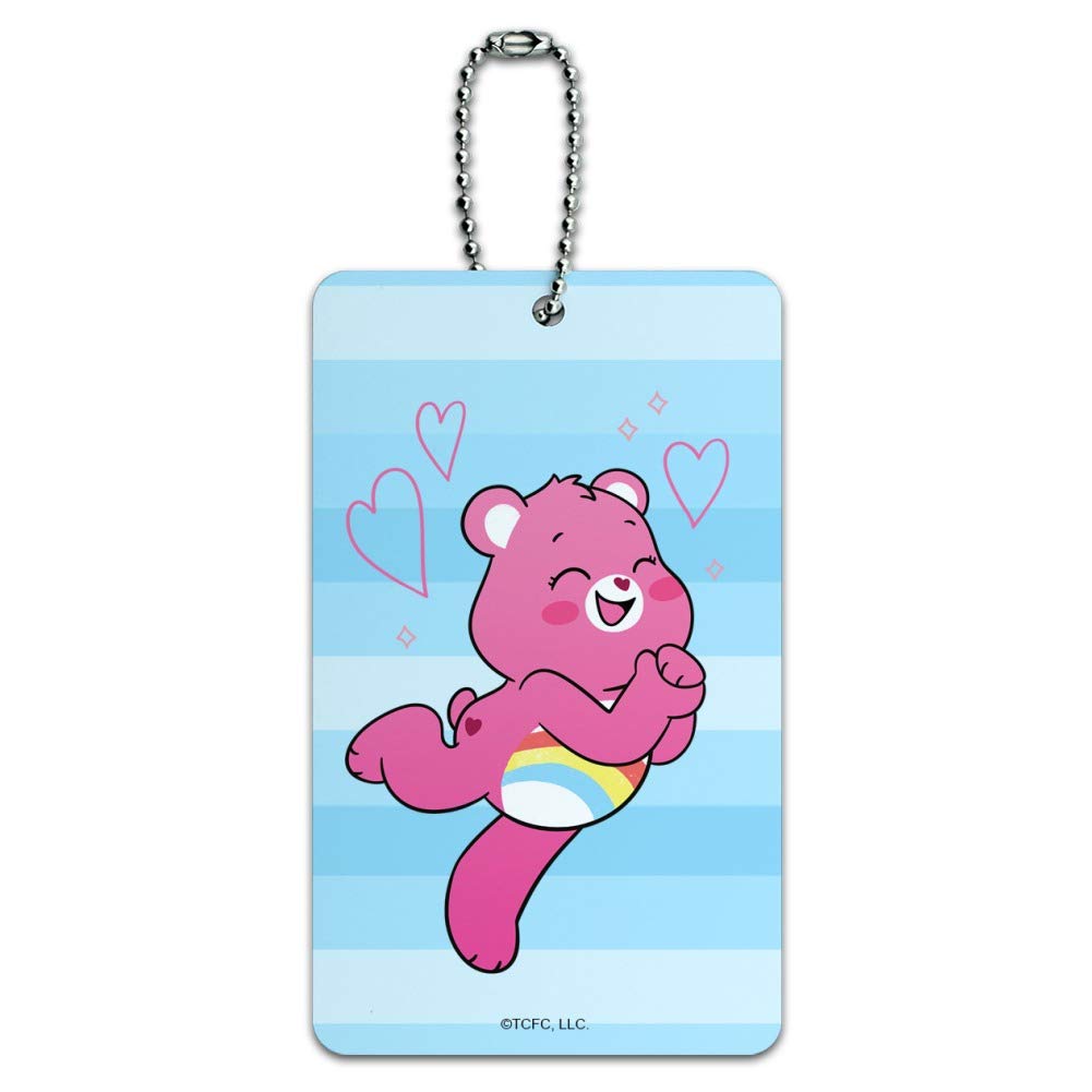 Care Bears Unlock The Magic Cheer Bear Luggage Tag - Cute Suitcase ID Tag for Carry-On Bags - Perfect for Travel, Kids' Backpacks & Disney Vacations