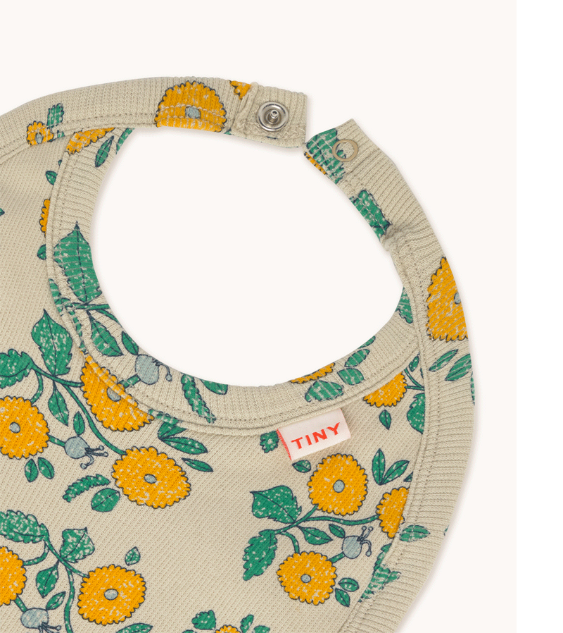 Tinycottons Baby Flower Bib - Soft Cotton Drool Bibs for Infants & Toddlers - Perfect for Feeding, Teething, and Everyday Use
