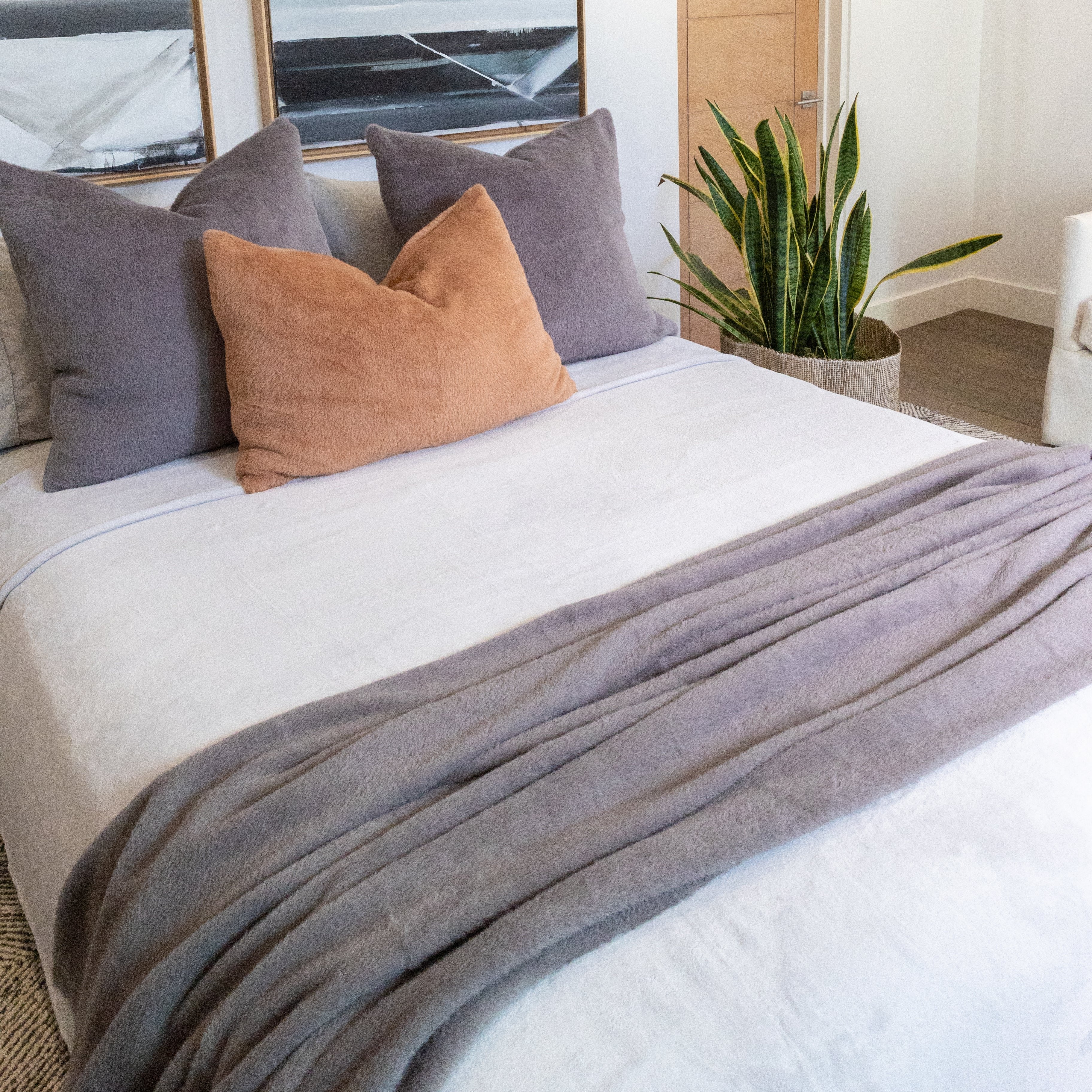 Embrace Throw Blanket - Soft & Cozy Graphite Gray Fleece Blanket for Couch, Bed, and Travel - Perfect for Relaxing at Home or On the Go