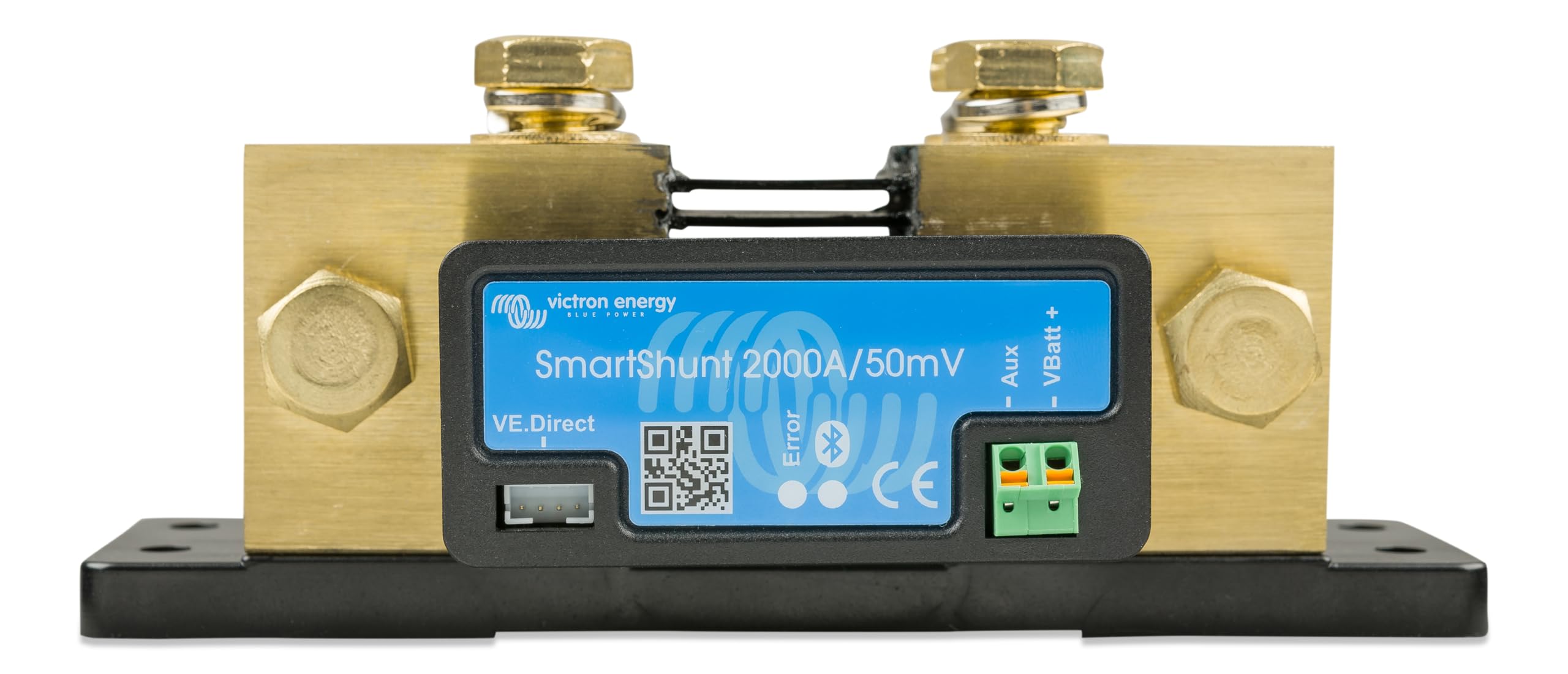 Victron Energy SmartShunt 2000A Bluetooth Battery Monitor - Accurate Battery Voltage & Current Tracking for RVs, Boats & Solar Systems