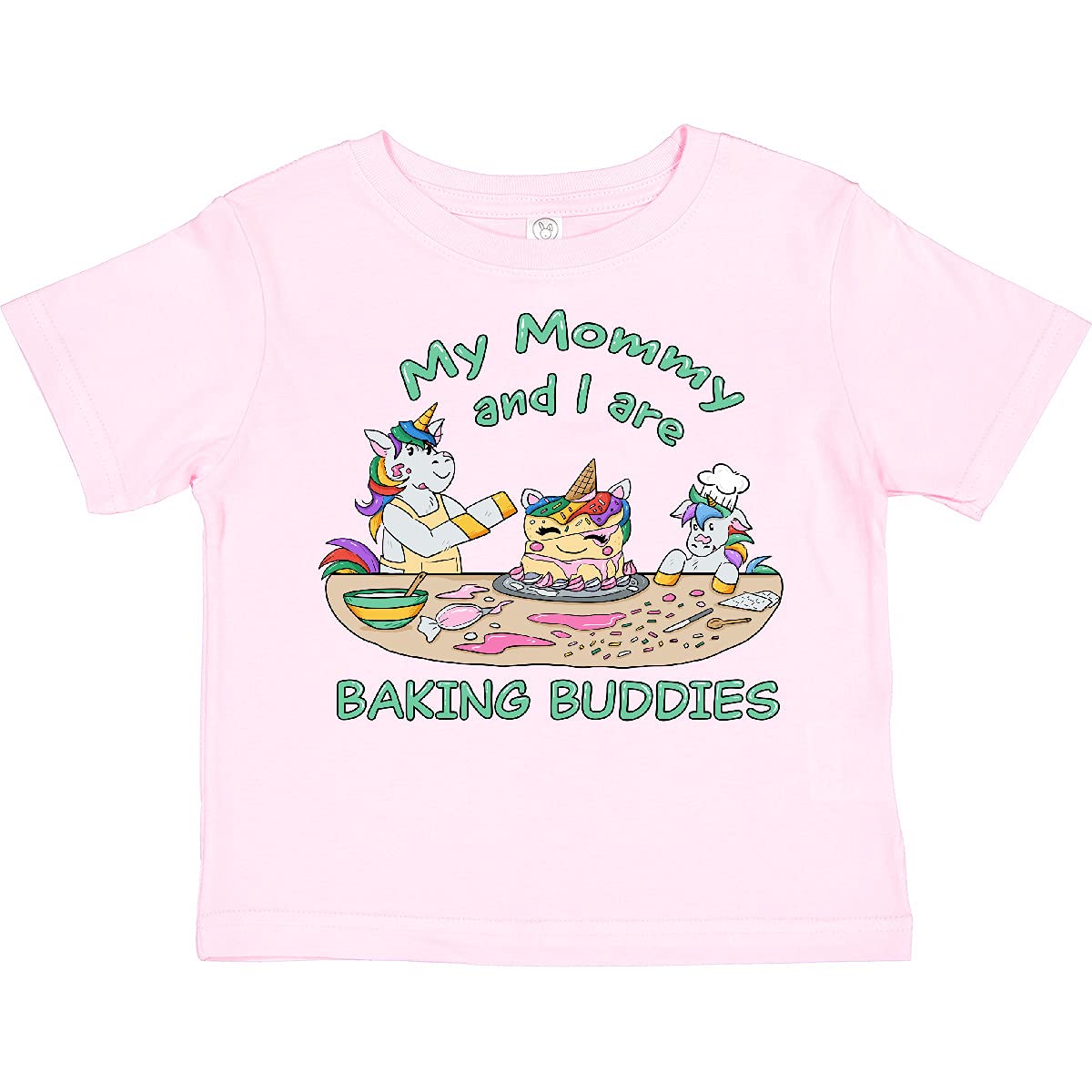 Inktastic My Mommy and I are Baking Buddies Toddler T-Shirt - Cute Matching Mother Daughter Baking Outfit for Toddlers & Kids - Perfect for Baking Together, Family Kitchen Activities & Mother's Day Gifts