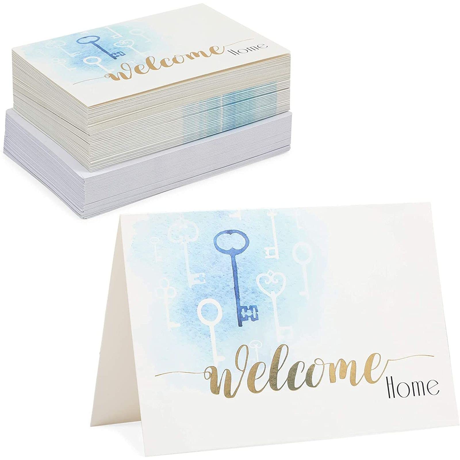 Premium Blank Greeting Cards & Envelopes Set for Realtors - Welcome Home Cards (4x6 Inches, 48 Pack) - Perfect for Client Appreciation, Housewarming Gifts & Real Estate Marketing