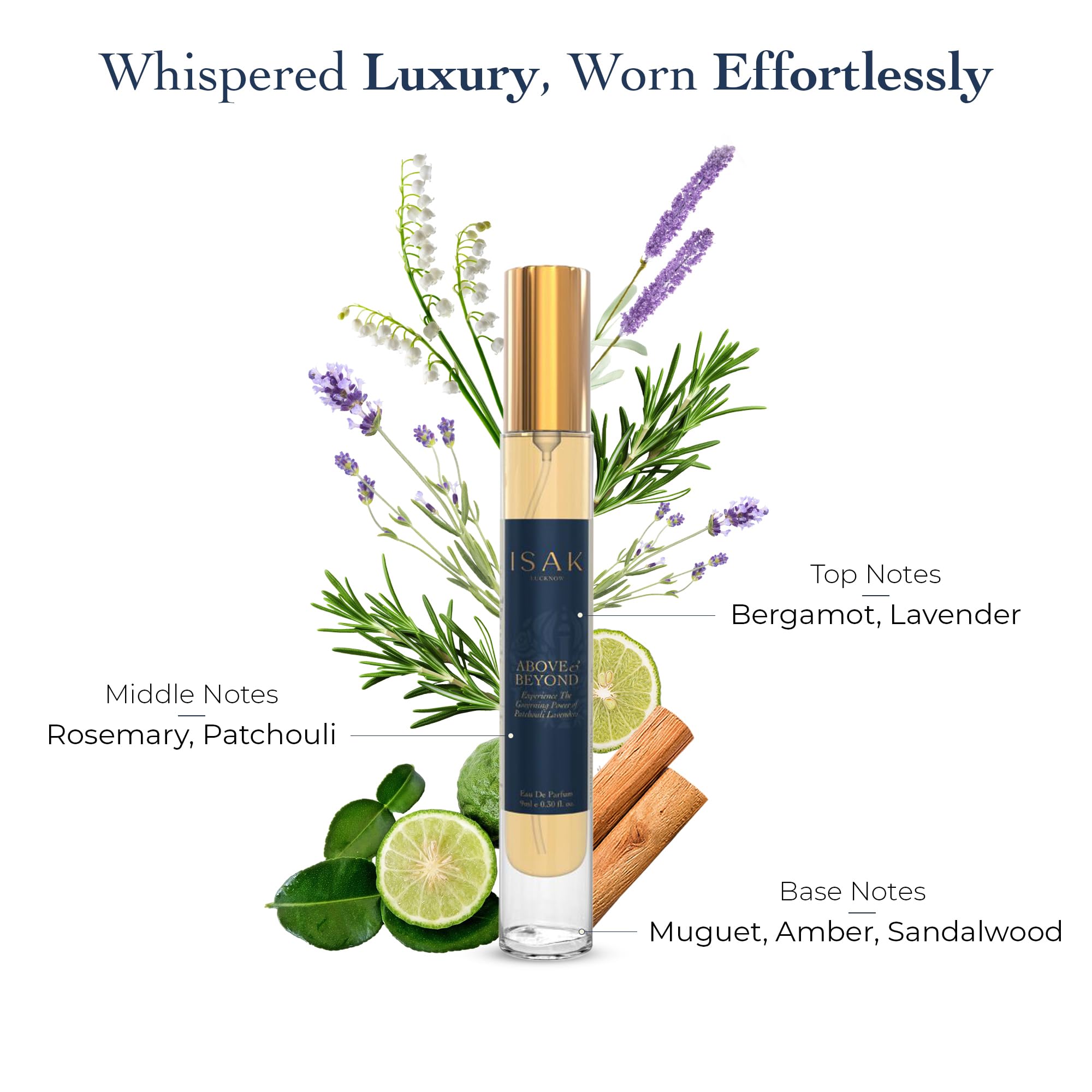 ISAK Above & Beyond Unisex Perfume | Eau de Parfum Travel Size (9ml) | Bergamot, Lavender & Sandalwood Fragrance | Long Lasting Mini Perfume for Men & Women | Perfect for Daily Wear, Gifts & Travel