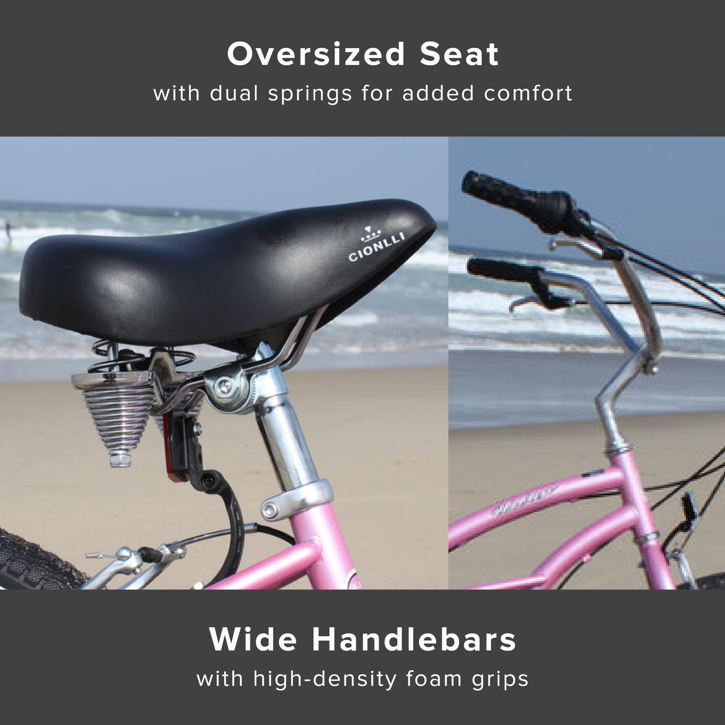 Firmstrong Urban Lady Beach Cruiser Bike - Comfortable Women's Bicycle for Leisure Rides, Commuting & Beach Cruising