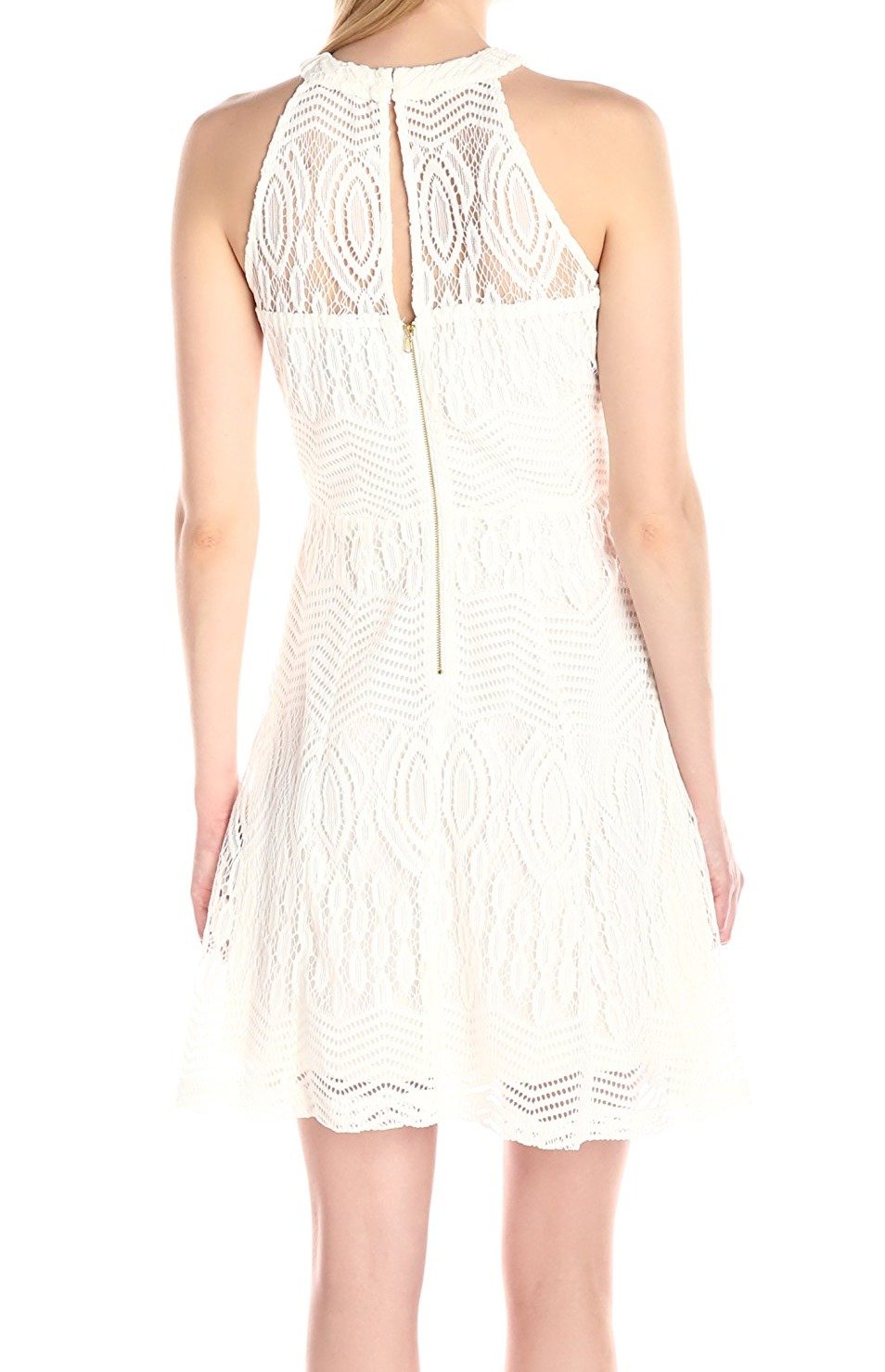 Gabby Skye Women's Halter Lace Dress - Elegant Summer Party Cocktail Dress for Weddings, Date Nights & Special Occasions