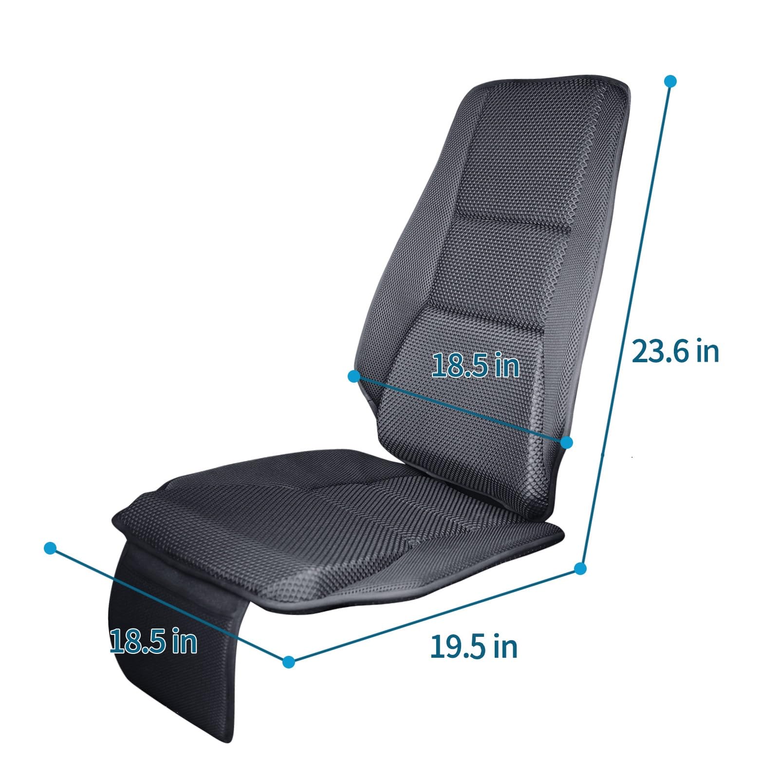 Premium Memory Foam Car Seat Cushion for Drivers - Orthopedic Support for Back & Butt Pain Relief - Universal Fit for Cars, SUVs, Trucks - Perfect for Long Commutes & Road Trips