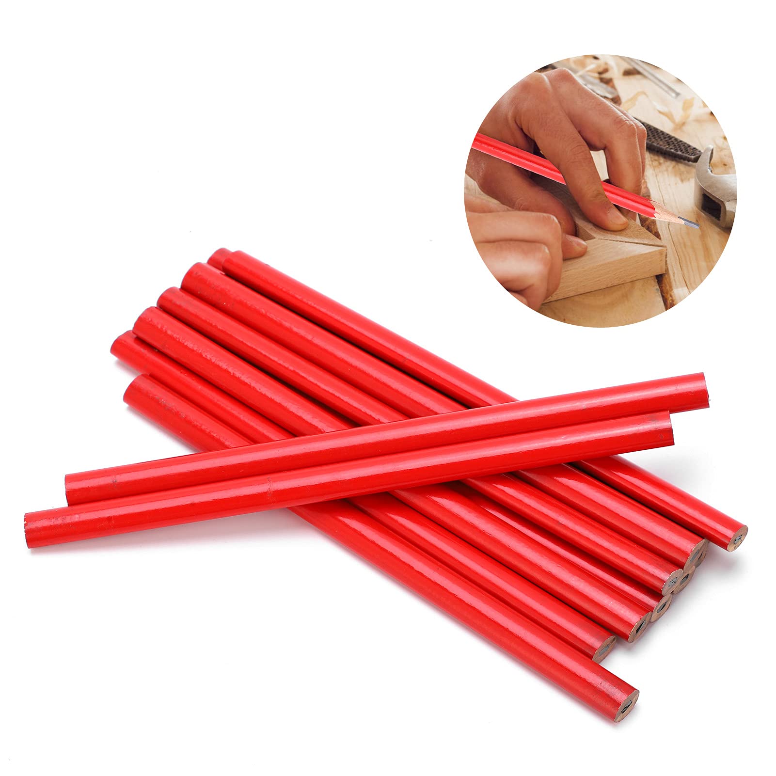 12Pcs Carpenter Pencils - 2Head Woodworking Marking Tools for DIY & Construction