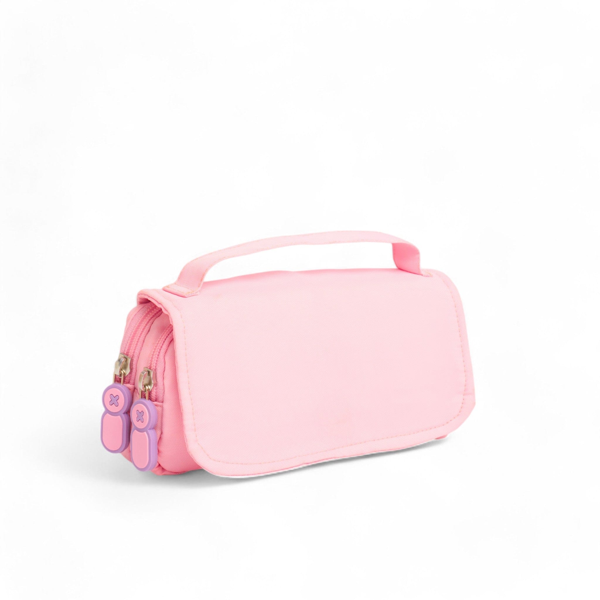 Moji Pencil Case for School & Office - Cute Pink Zippered Pouch for Pens, Markers & Art Supplies - Perfect for Students, Teachers & Artists