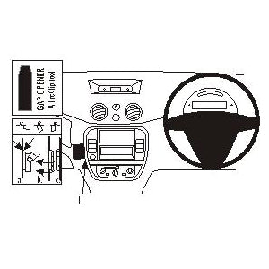 ClicOn No Holes Angled Dash Mount for Citroen C3 II Pluriel (2006-2010) - Secure Phone Holder for Easy Navigation & Hands-Free Driving