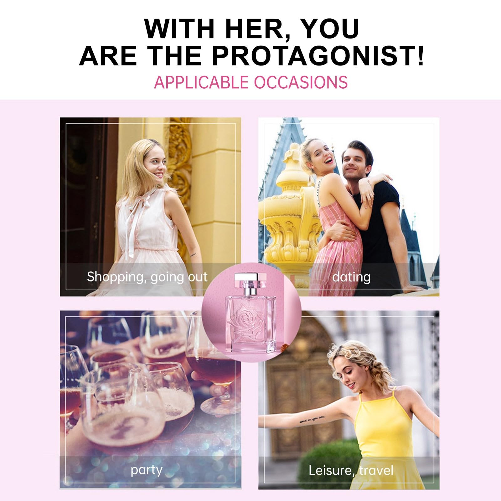 Exquisite Rose Carved Eau de Toilette for Women & Men - Long-Lasting Floral Perfume with Refreshing Rose Fragrance, 50ml Bottle | Boost Confidence, Perfect for Date Nights & Special Occasions
