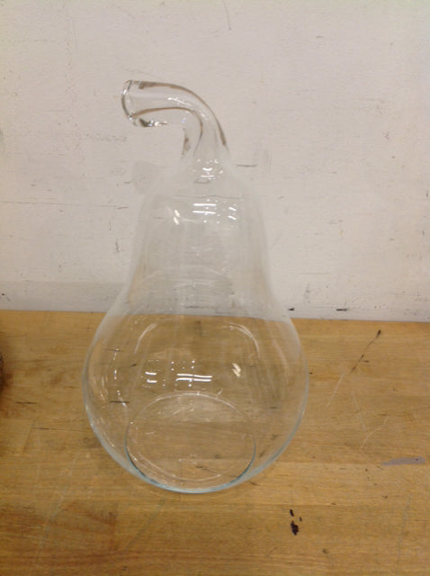 12 Pack Clear Glass Pear Ornaments - Perfect for Christmas Tree Decorations, DIY Crafts, and Wedding Centerpieces