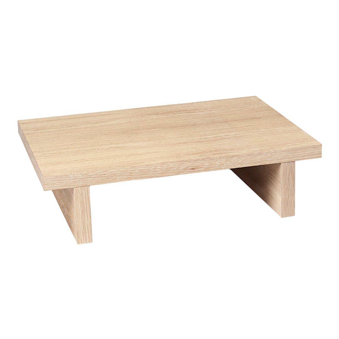 Ferm Living Kona Side Table - Modern Scandinavian End Table with Wooden Top for Living Room, Bedroom & Office Decor