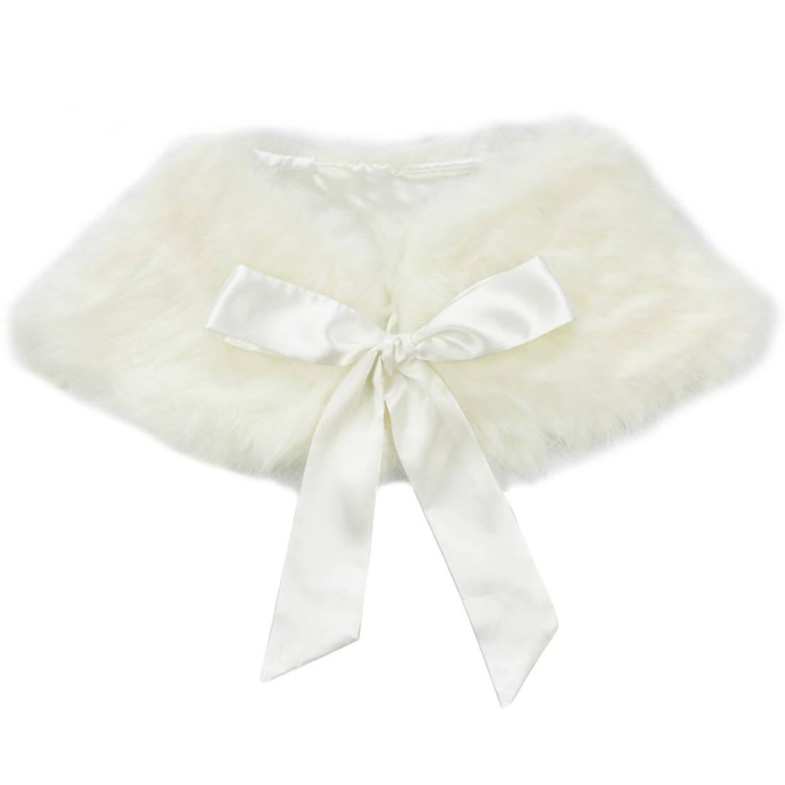 Flower Girl Princess Faux Fur Bolero Shrug - Elegant Wedding Shoulder Cape Shawl Wrap for Flower Girls & Bridesmaids - Perfect for Winter Weddings & Formal Events
