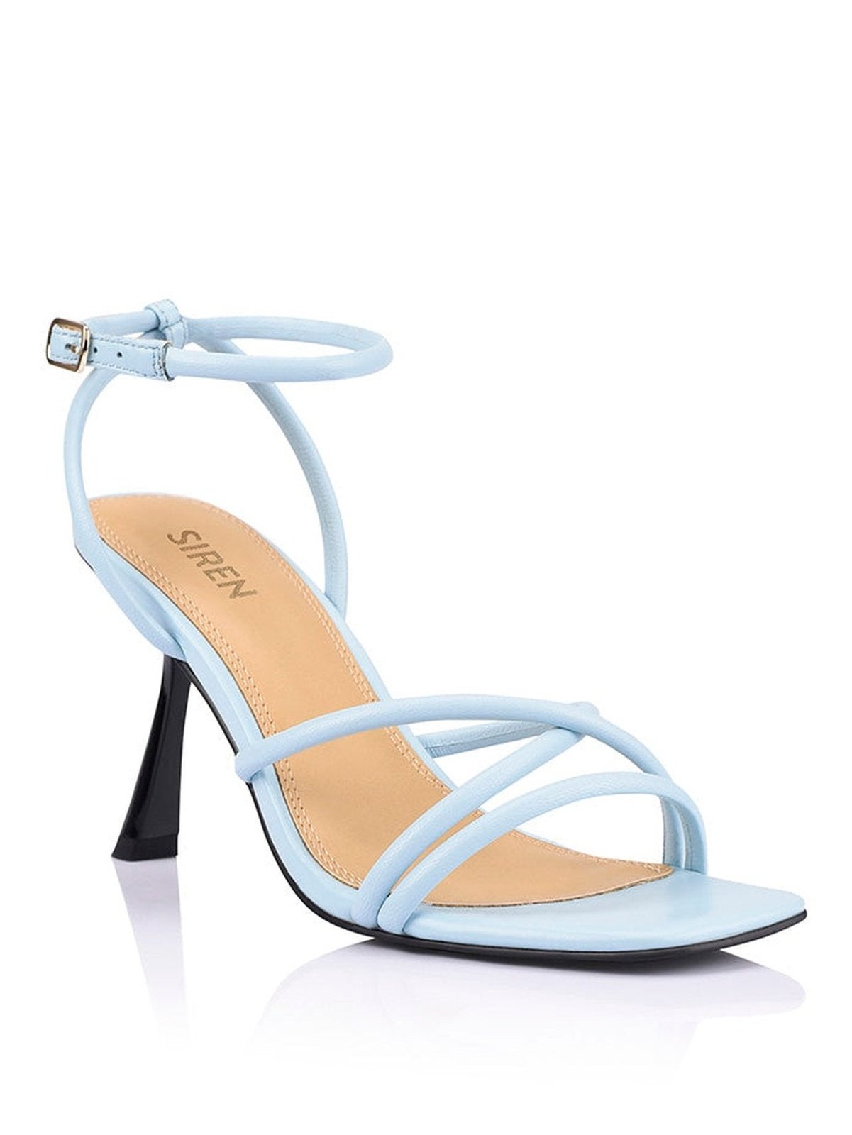 Spruce Heeled Sandals for Women | Pale Blue Leather Summer Shoes | Perfect for Weddings, Beach Vacations & Date Nights