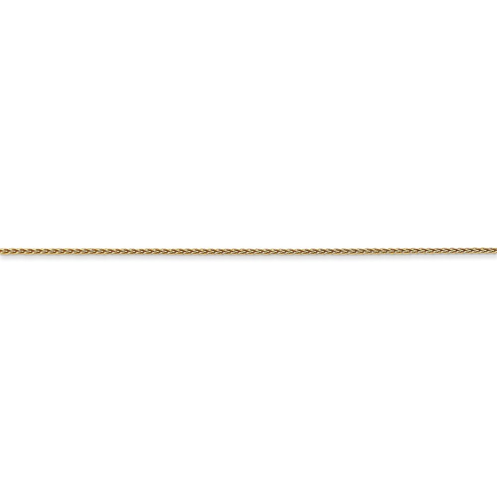 14K Yellow Gold 0.65mm Spiga Wheat Chain Necklace - 24 Inch Thin Delicate Necklace for Men & Women (1.46g) | Perfect for Layering, Everyday Wear & Gift Giving | Diamond2Deal