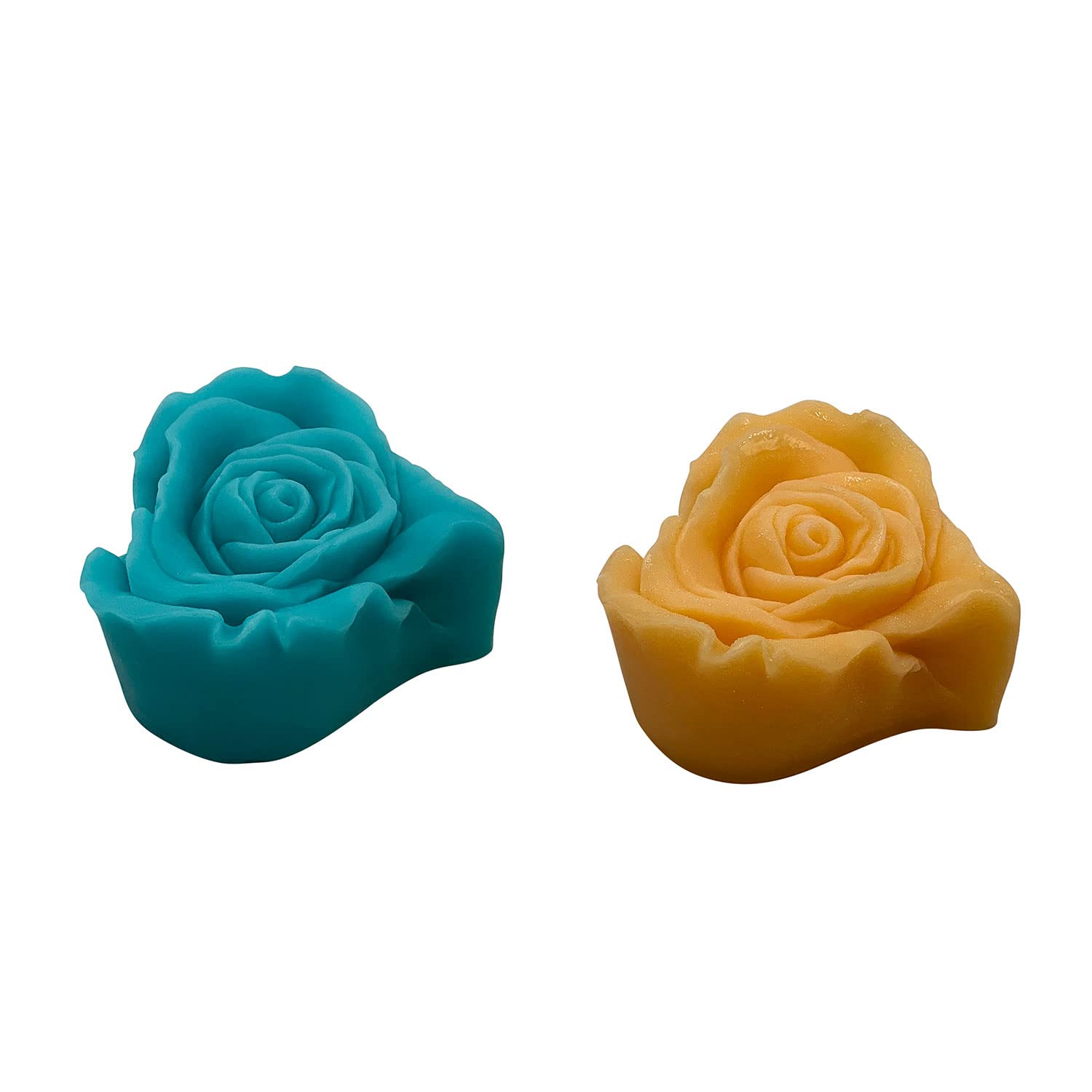 Monqui 2-Pack Rose Flower Silicone Molds for Candles, Chocolate, Soap & Resin Crafts - Perfect for Wedding Favors, Valentine's Gifts & DIY Home Decor