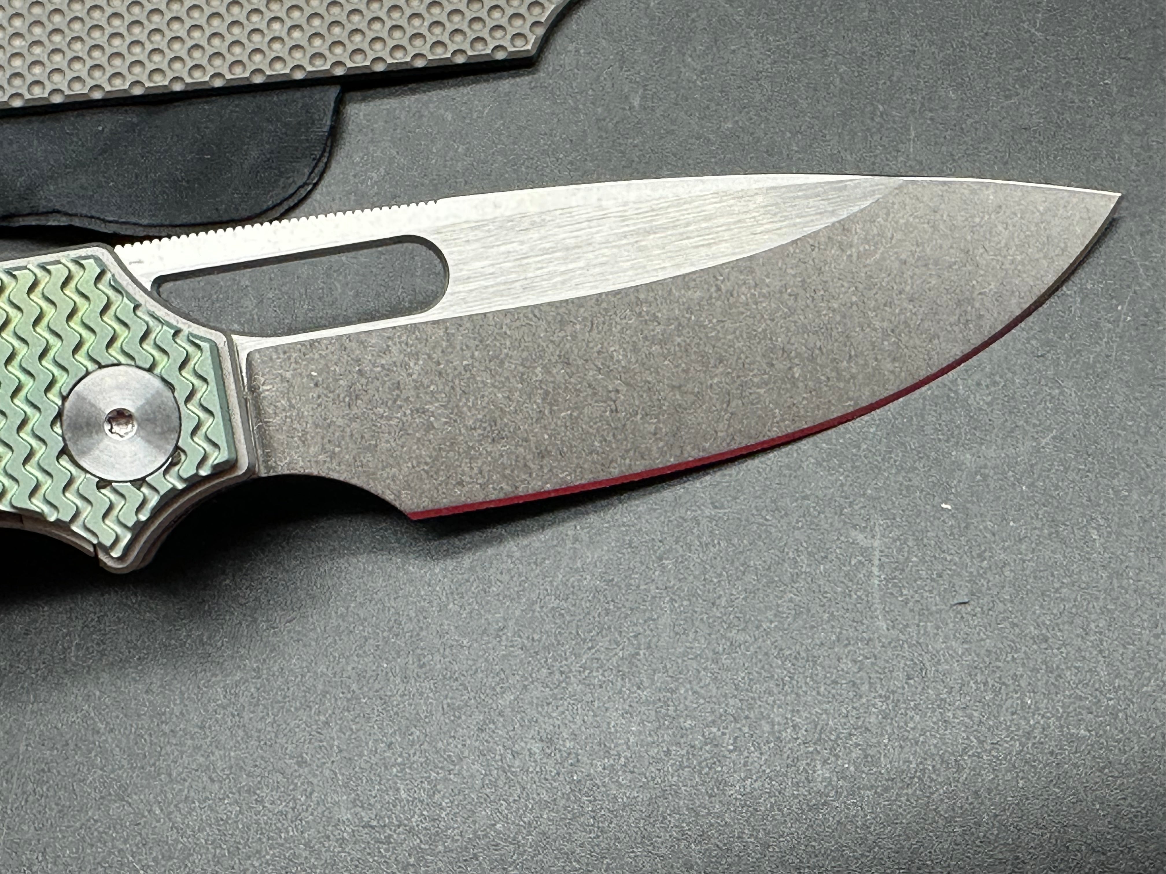 Premium Green Titanium Knife with M390 Blade - Golden Design - Includes Extra Scales - Perfect for Outdoor Camping, Survival & Everyday Carry (EDC)