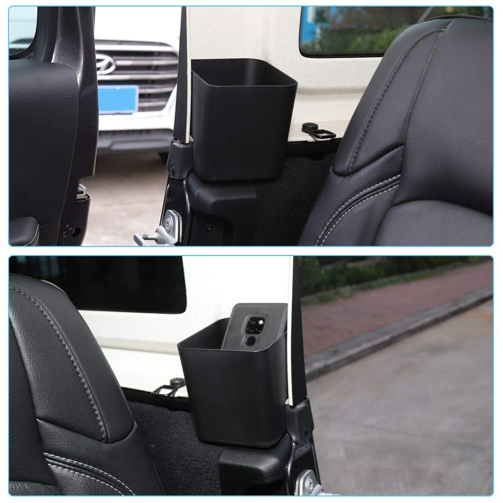 2 Pack Auto Rear Seat Storage Organizer Tray for 2018-2024 Jeep Wrangler JL JLU JT 4 Door - Car Interior Accessories for SUV Organization & Road Trips
