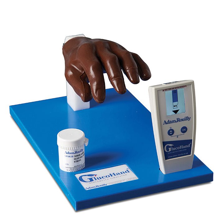 GlucoHand® Digital Blood Glucose Monitor Simulator Kit - Accurate Diabetes Testing for Home & Travel Use
