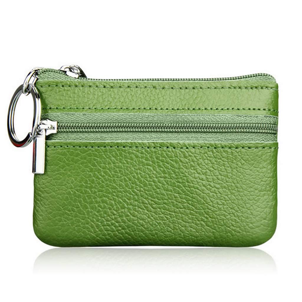 Genuine Leather Wallet for Men & Women - Soft Zip Pouch with Card Slots & Key Holder - Perfect for Travel, Work & Everyday Use
