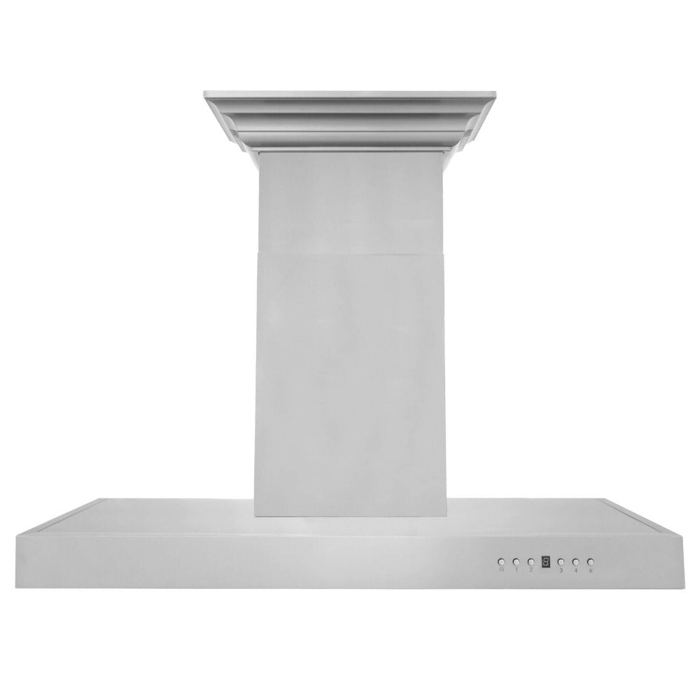 ZLINE Stainless Steel Wall Mount Range Hood with Built-In CrownSound Bluetooth Speakers (KECRN BT) - Perfect for Modern Kitchens & Open-Concept Living Spaces