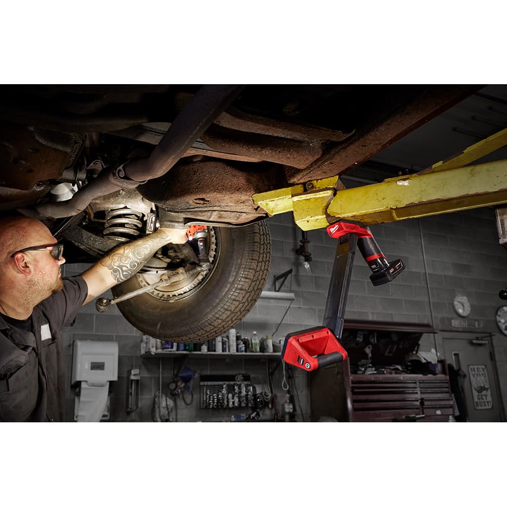 Milwaukee M12 1200 Lumens Cordless LED Work Light - Rechargeable Lithium-Ion Battery - Perfect for Construction Sites, Auto Repair & Emergency Lighting