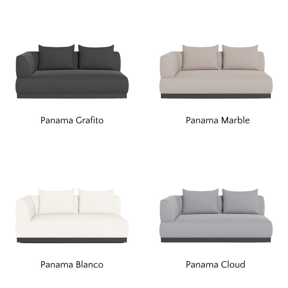 Amalfi 2-Seat Left-Arm Outdoor Sectional Sofa Set - Weather-Resistant Patio Furniture for Garden, Poolside & Backyard Relaxation