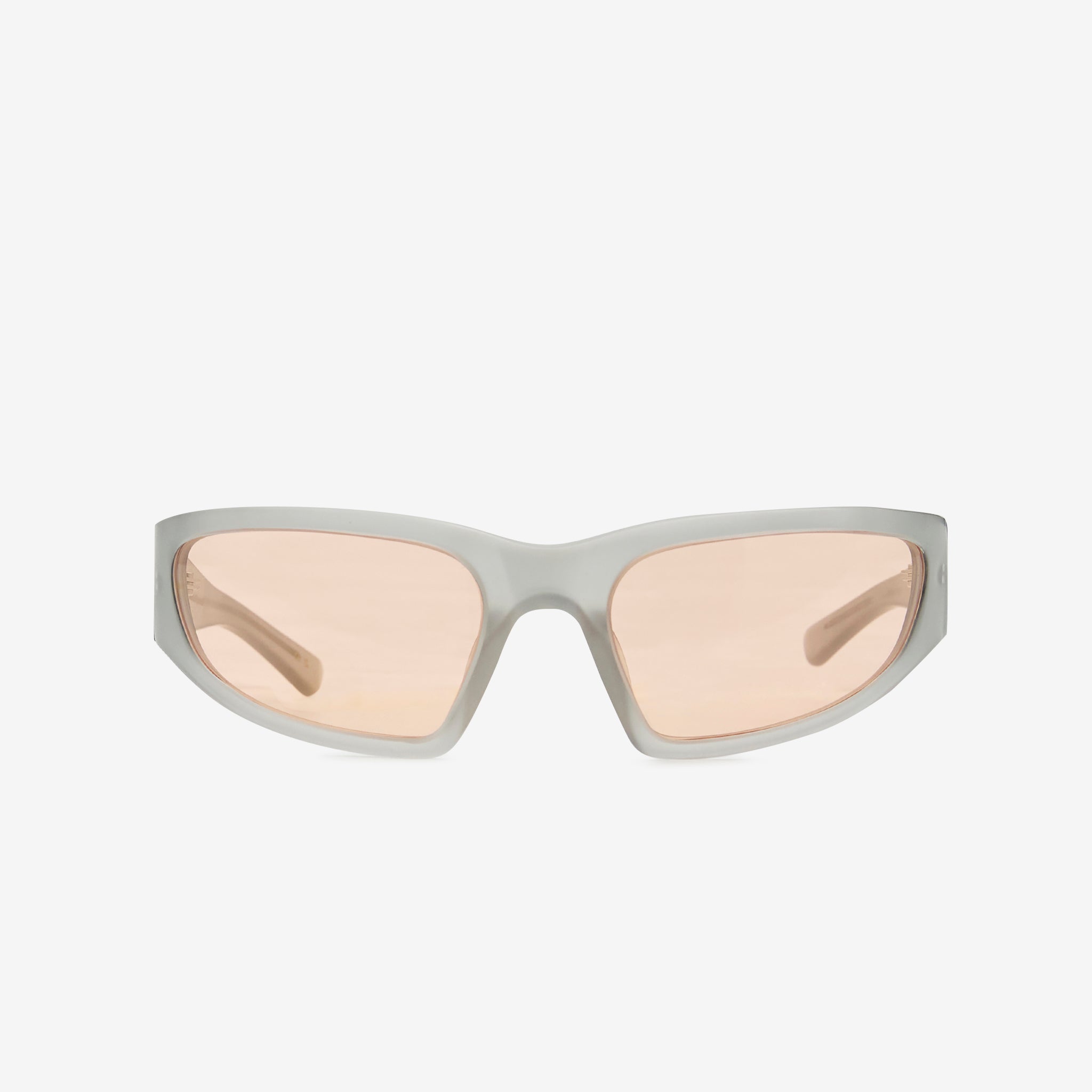 Matte Grey Crow Sunglasses with Orange Solid Lenses - Stylish UV Protection for Outdoor Sports & Beach Activities