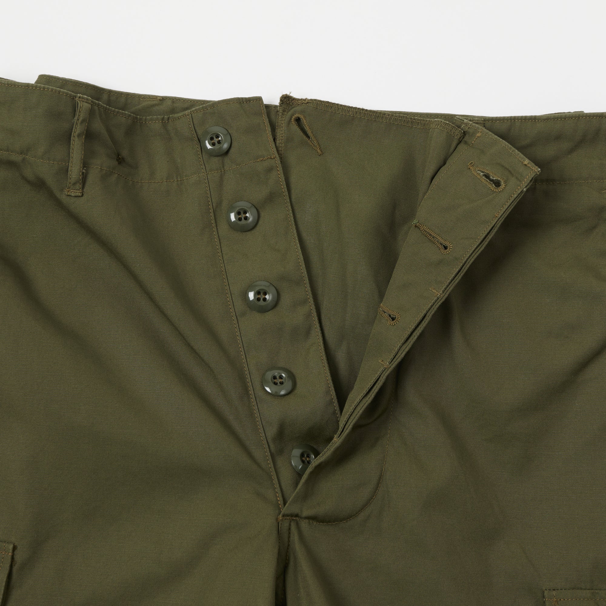 Buzz Rickson's Wind Resistant Olive Poplin Pants for Men - Durable Outdoor Hiking & Travel Trousers