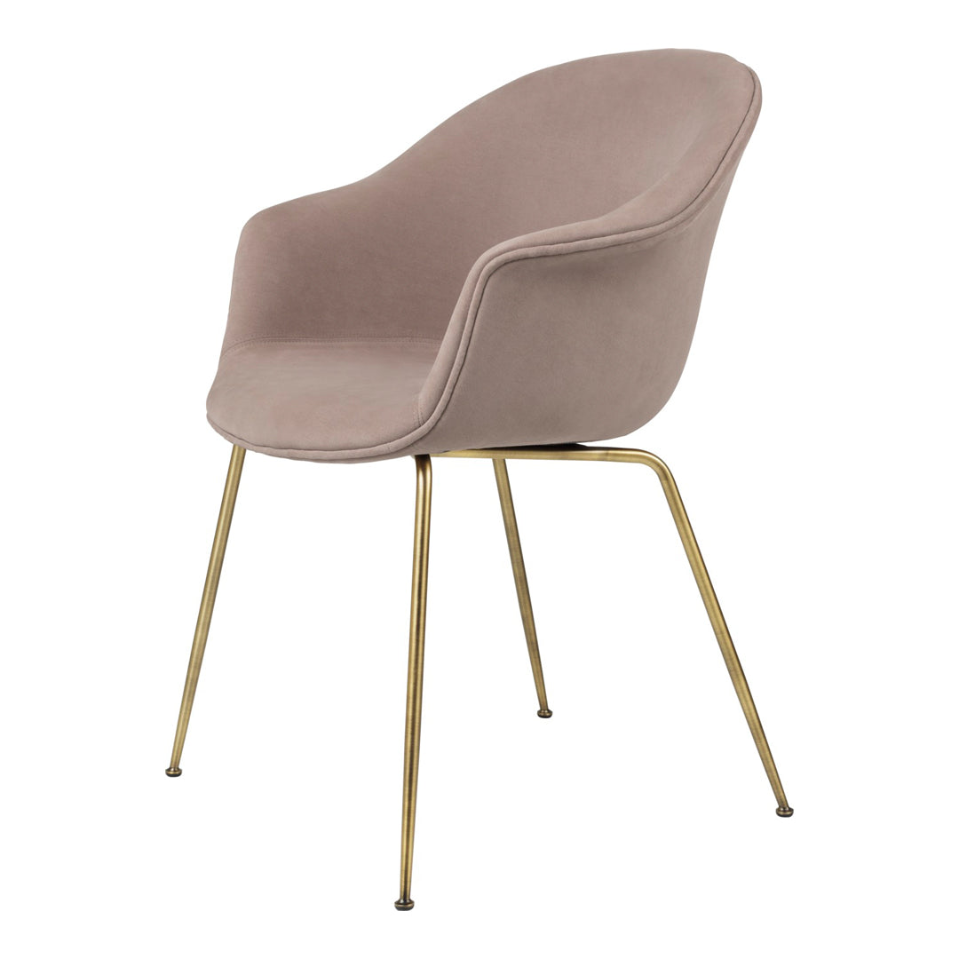 Bat Dining Chair with Conic Base - Fully Upholstered Modern Kitchen & Dining Room Furniture for Home Decor