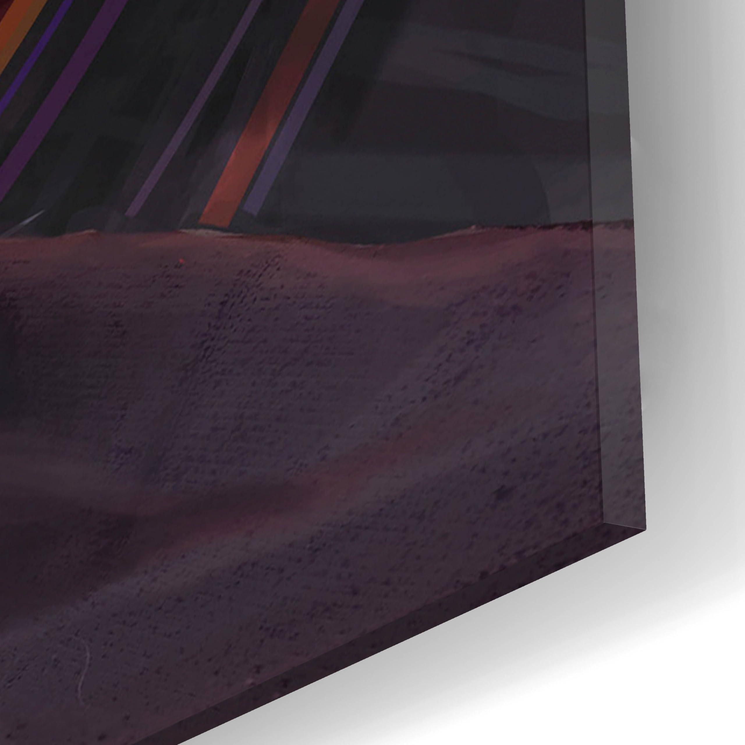 Epic 'On Mars' Acrylic Glass Wall Art - 12x12 Inch Modern Space Themed Home Decor - Perfect for Living Room, Bedroom or Office Decoration