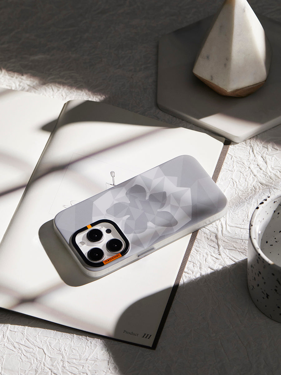 Pastel Grey Checkered Blossom Phone Case - Trendy Floral Design for iPhone & Samsung, Perfect for Spring & Everyday Use