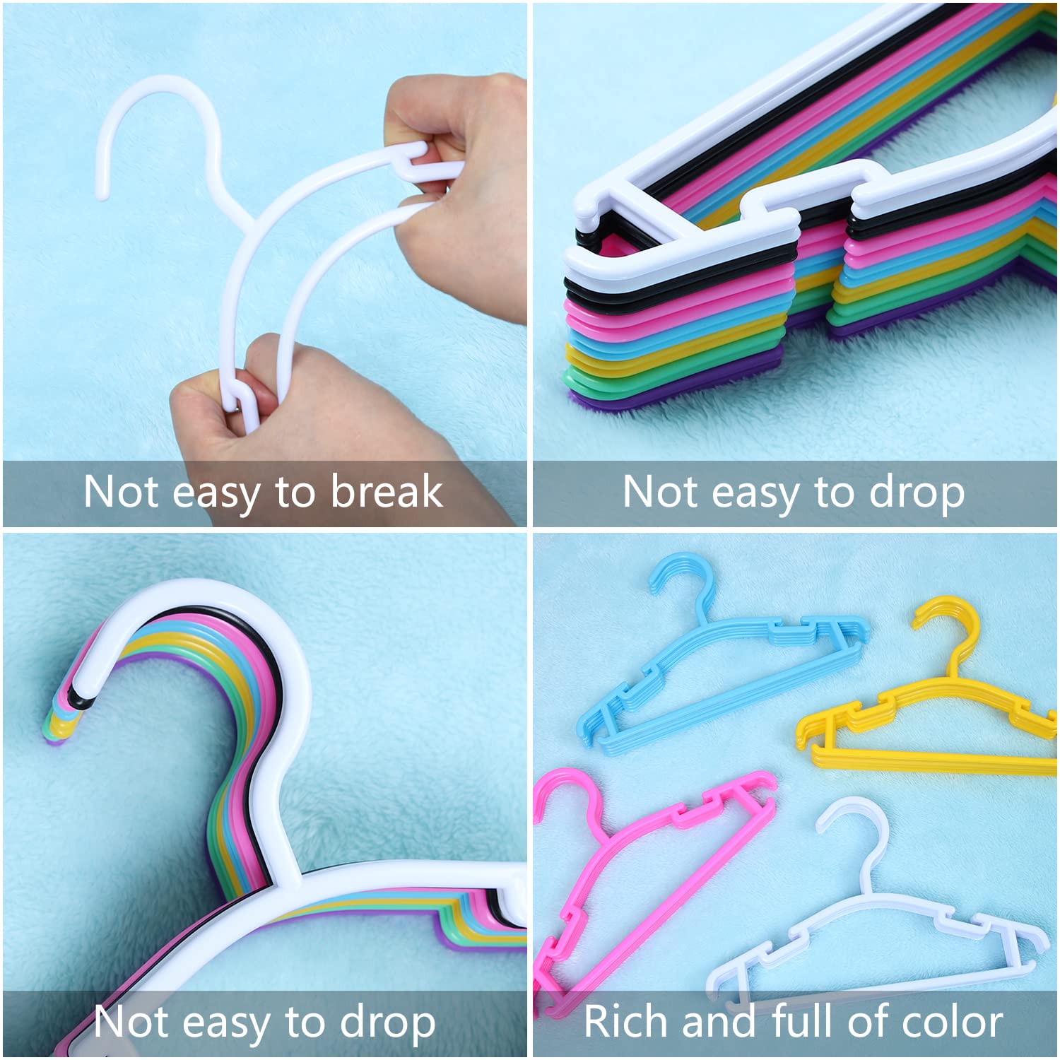 GoodtoU 80-Pack Plastic Baby Hangers for Kids & Toddlers - Durable Infant Clothes Hangers in White - Perfect for Nursery Organization & Children's Wardrobe Storage