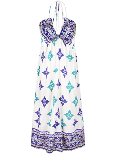 Blue White Patterned