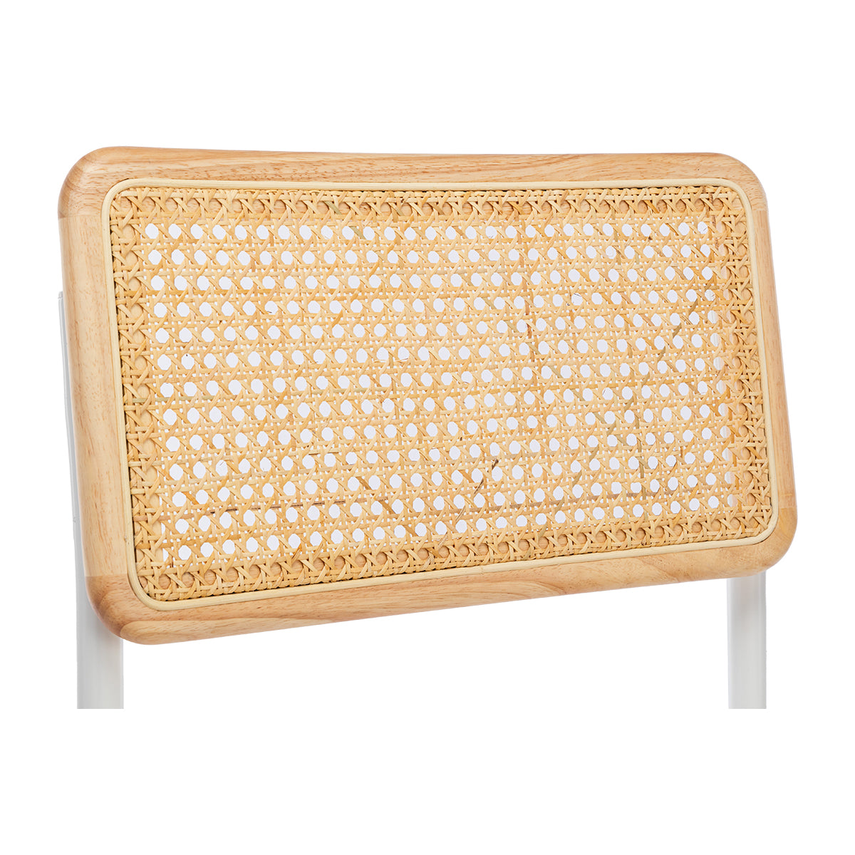Blake Rattan Boucle Dining Chair - Modern Woven Rattan Accent Chair for Kitchen, Dining Room, or Breakfast Nook - Comfortable & Stylish Seating for Home Decor