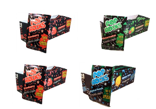 Pop Rocks Popping Candy - 72 Pack of 0.33oz Pouches | Fun Party Snacks & Novelty Treats for Kids, Adults, Birthday Celebrations and Movie Nights