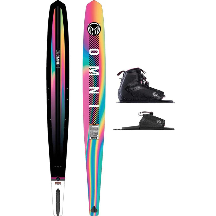 HO Sports Women's Omni Water Ski with Stance 110/ARTP Bindings 2025 - Premium Performance Water Skis for Women - Perfect for Recreational & Competitive Water Skiing on Lakes & Rivers