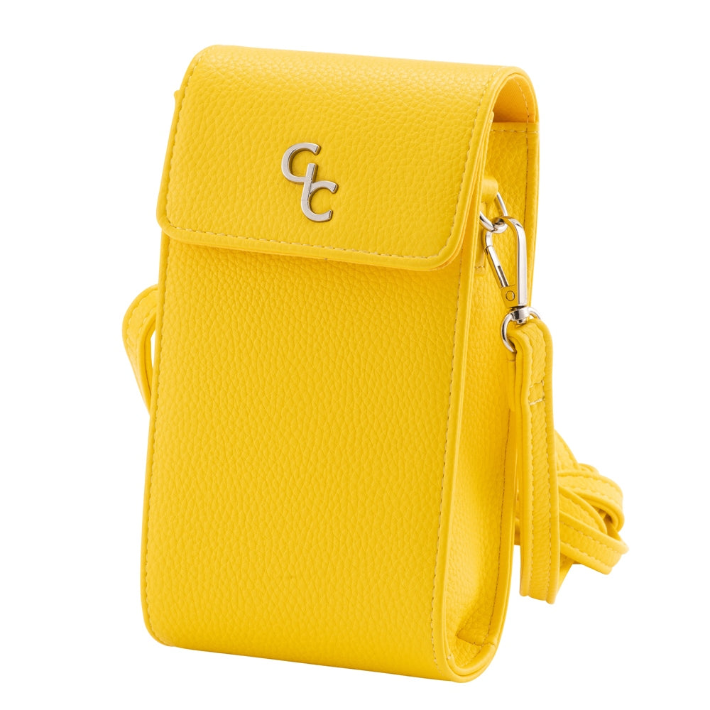 Galway Crystal Fashion Mini Crossbody Bag for Women - Stylish Yellow Leather Purse for Everyday Use, Travel & Shopping