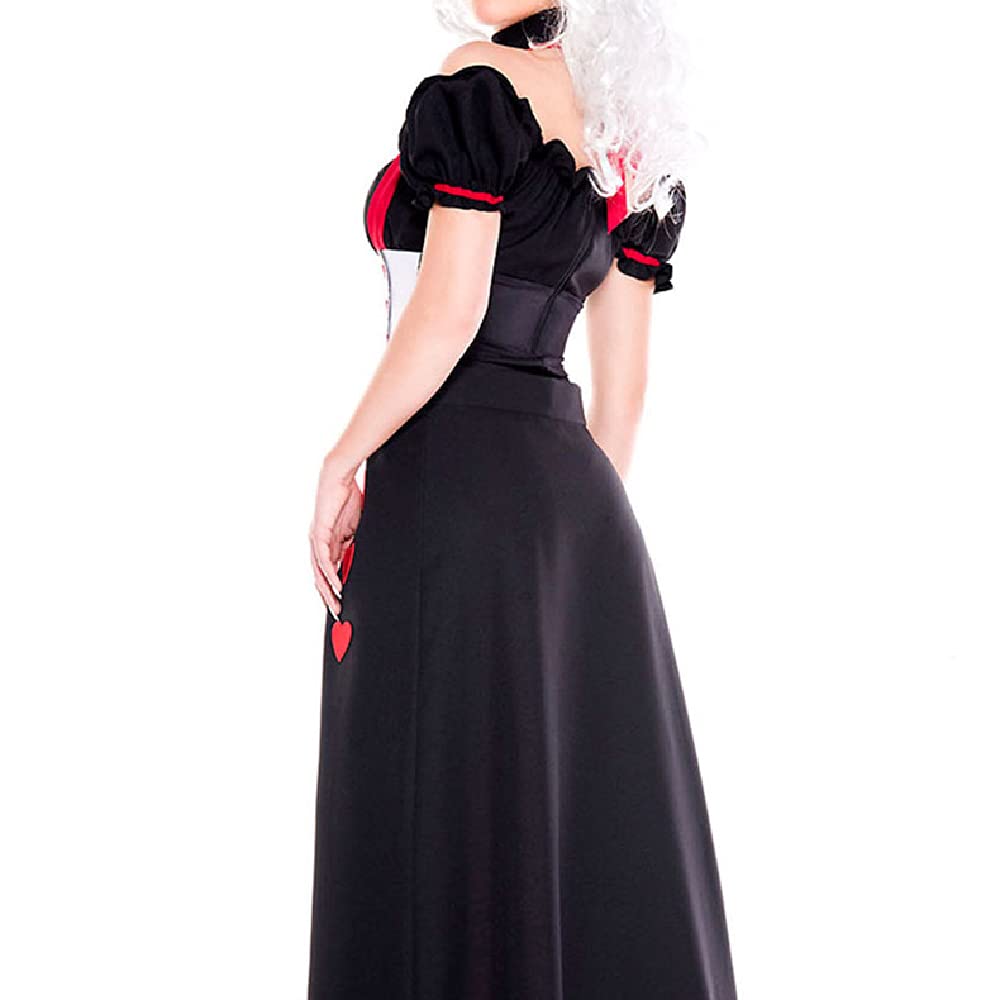 Quenny Halloween Cosplay Red Heart Queen Costume - Alice in Wonderland Queen of Hearts Dress for Women | Perfect for Halloween Parties, Cosplay Events & Themed Photoshoots