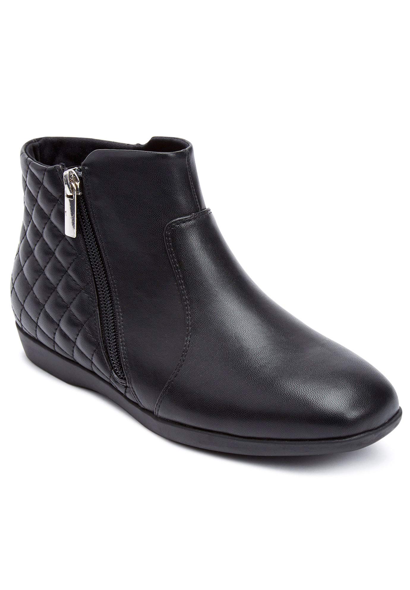 Comfortview Women's Wide Width The Ceil Bootie - Stylish & Comfortable Ankle Boots for Casual Wear, Office & Outdoor Activities