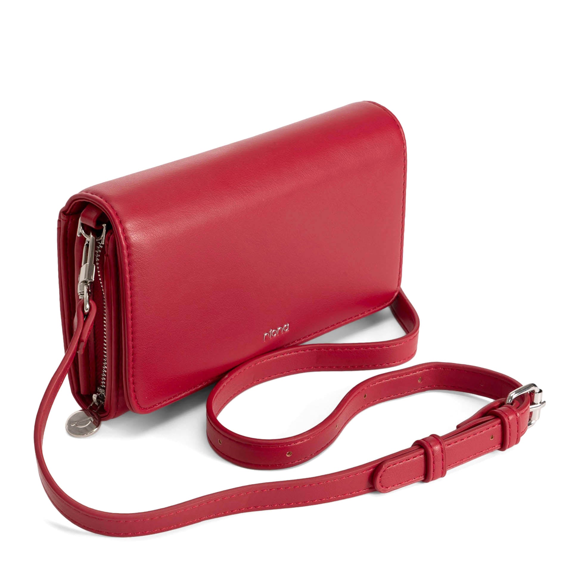 Riona Audrey 2.0 Smooth RFID Blocking Wallet on a String - Secure Slim Minimalist Wallet for Women & Men - Perfect for Travel, Shopping & Everyday Use