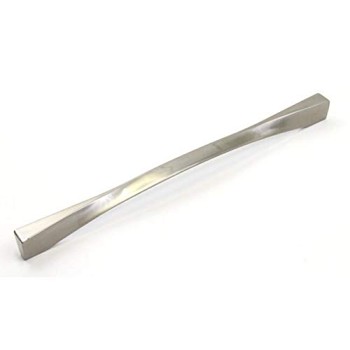 13.25-inch Stainless Steel Cabinet Bar Pull Handle - Modern Twist Design, Brushed Finish (Case of 25) - Perfect for Kitchen Cabinets, Bathroom Vanities & Furniture Drawers