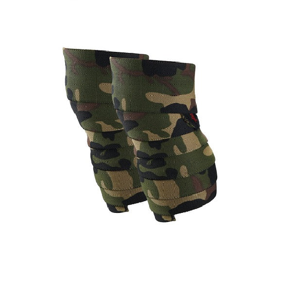 Harbinger Red Line Knee Wraps - Camouflage Design for Weightlifting, Powerlifting & CrossFit Training - Support & Stability for Heavy Lifting Workouts