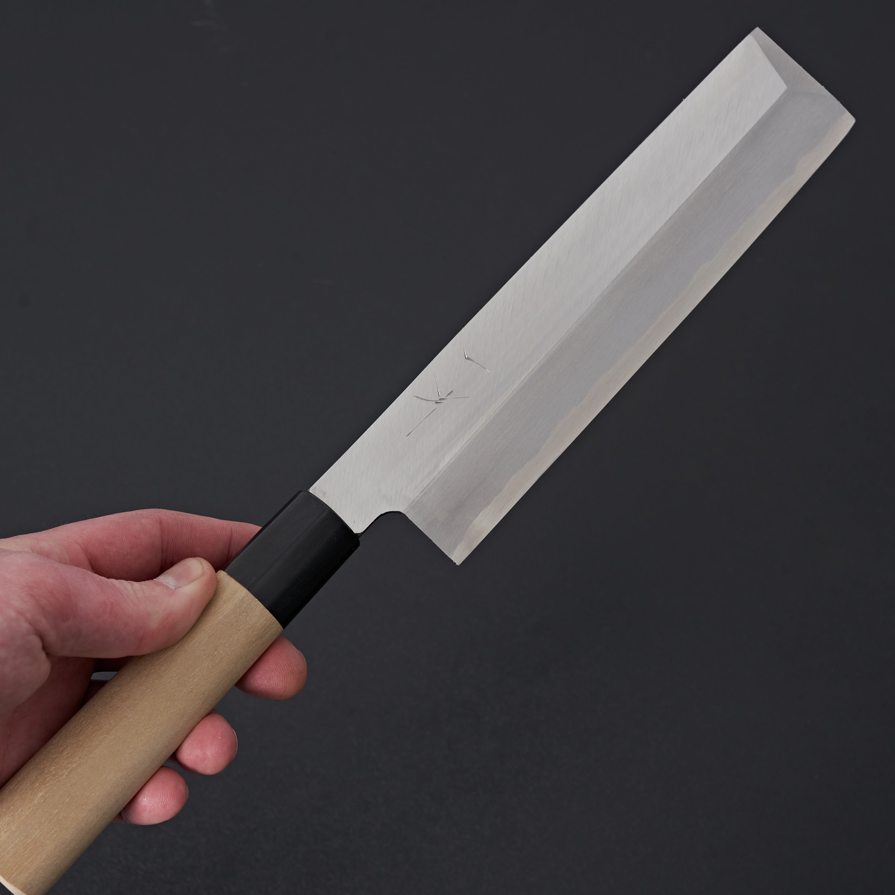 Premium Hitohira Gorobei White #3 Usuba 210mm Japanese Chef Knife with Ho Wood Handle - Professional Vegetable Cutting, Sushi Preparation & Asian Cuisine Cooking Essential