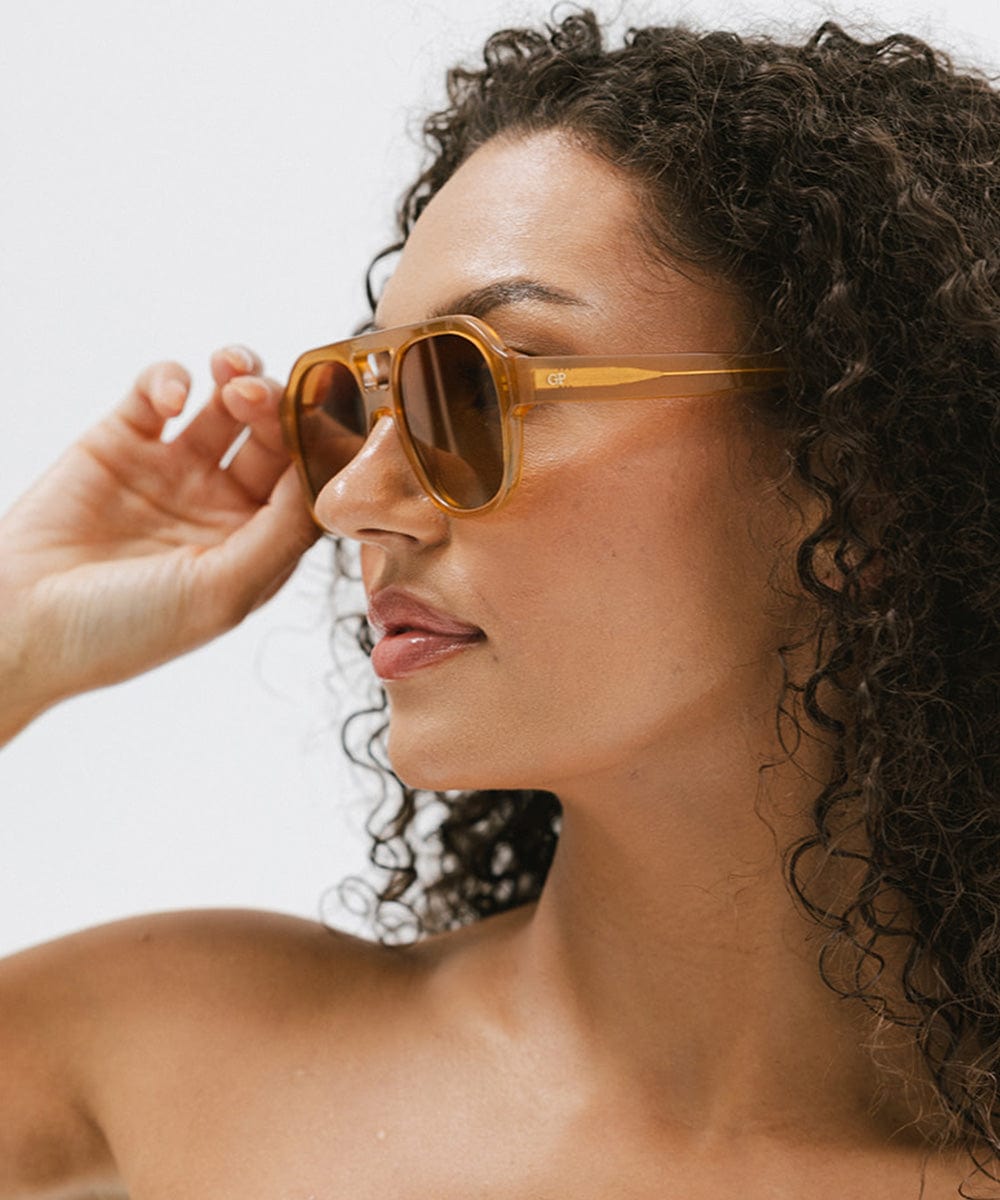 Goldie Aviator Sunglasses for Women - Classic Retro Polarized UV Protection - Perfect for Driving, Travel & Outdoor Activities