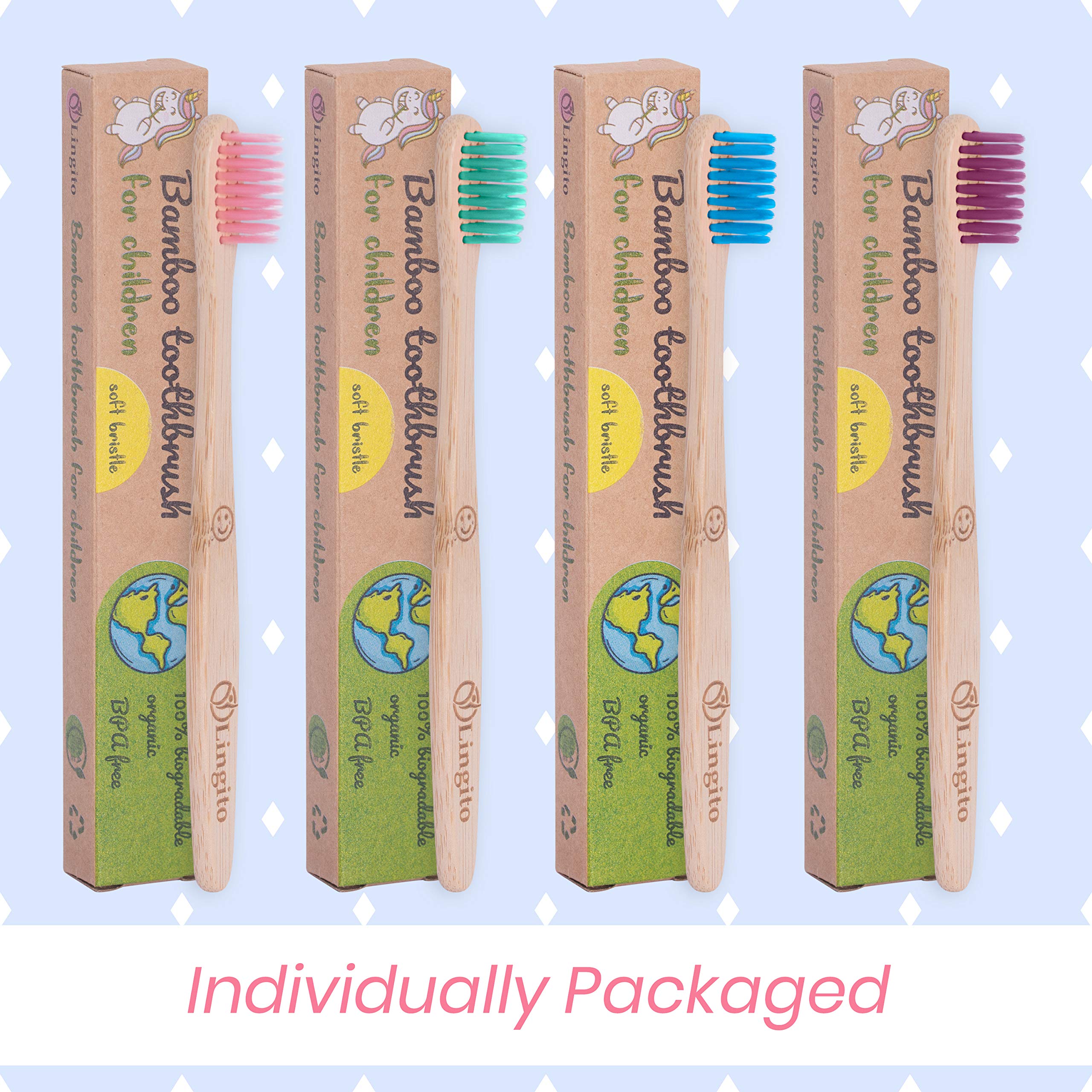 **Eco-Friendly Bamboo Toothbrushes for Kids – BPA-Free Soft Bristles, Natural & Organic, Vegan, Individually Wrapped – Gentle Cleaning for Sensitive Teeth & Sustainable Oral Care**    *(Perfect for Travel, Home Use, or Eco-Conscious Families – Biodegradable & Earth-Friendly!)*