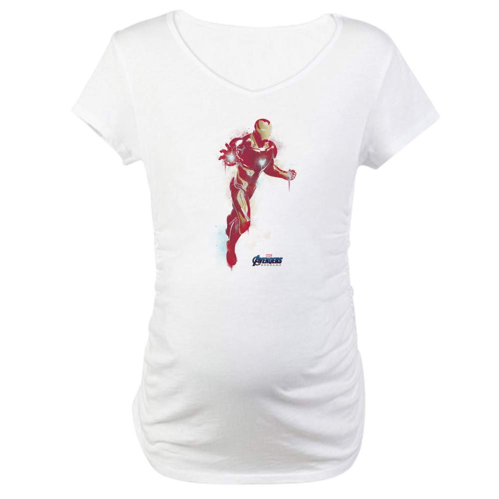 Iron Man Maternity T-Shirt - Superhero Pregnancy Tee for Marvel Fans | Comfortable Cotton Shirt for Expecting Mothers | Perfect for Baby Showers, Gender Reveals & Maternity Photos