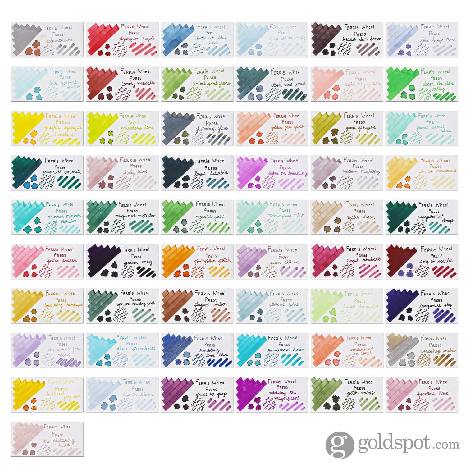 Ferris Wheel Press Down the Don Valley Shimmer Bottled Ink - 38 mL Fountain Pen Ink with Metallic Sheen for Calligraphy, Journaling & Artistic Writing
