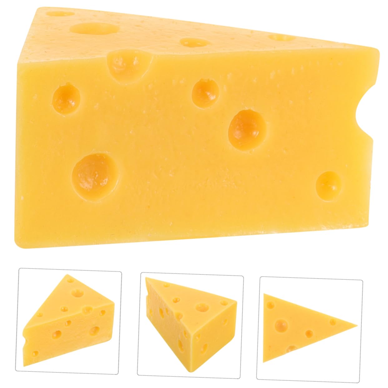 Mobestech 2-Pack Realistic Fake Cheese Blocks - Perfect for Cake Decorations, Food Display Props, Photography Backdrops & Bakery Window Displays