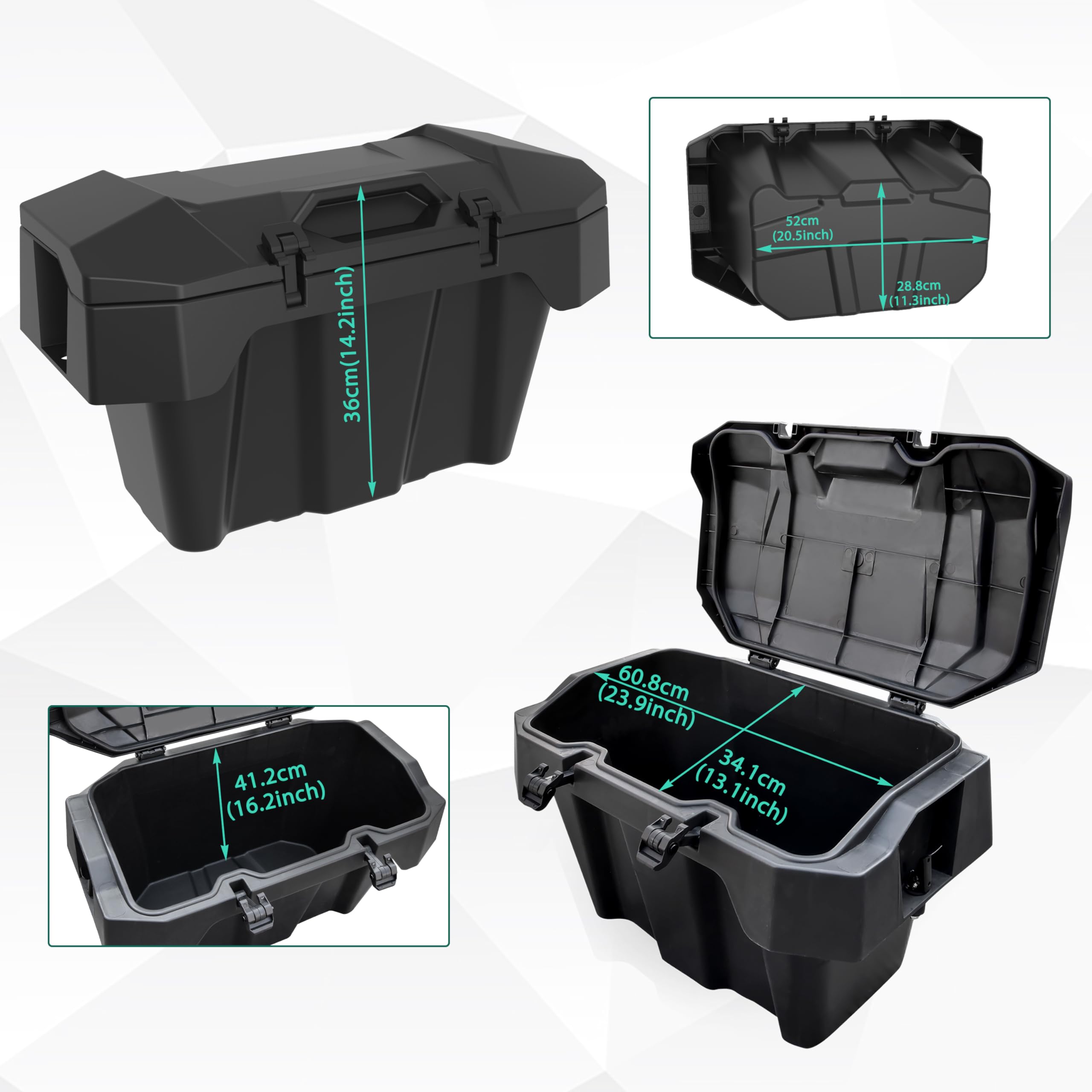 82QT Waterproof Cargo Box for Polaris RZR XP 1000 2024-2025 Models | Rear Bed Storage Bin for RZR XP 1000/XP 4 1000 Sport/Premium/Ultimate | Replacement Part #2889611 | Perfect for Off-Roading, Camping & Outdoor Adventures